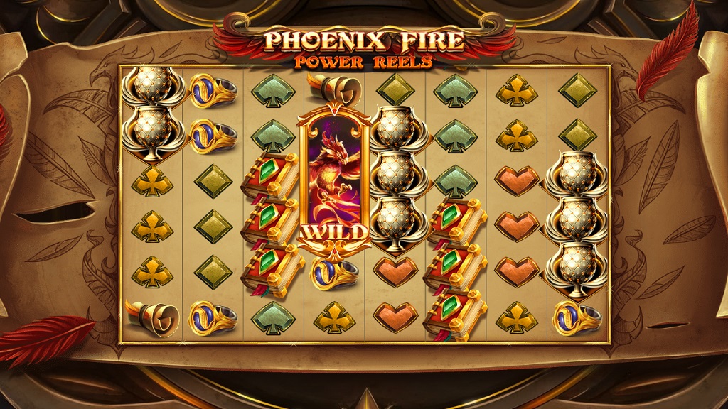Screenshot of Phoenix Fire Power Reels slot from Red Tiger Gaming