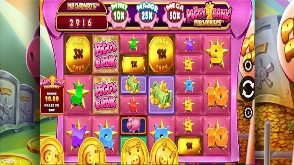 Screenshot of Piggy Bank Megaways slot from iSoftBet