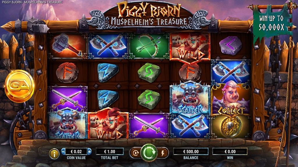 Screenshot of Piggy Bjorn slot from GameArt