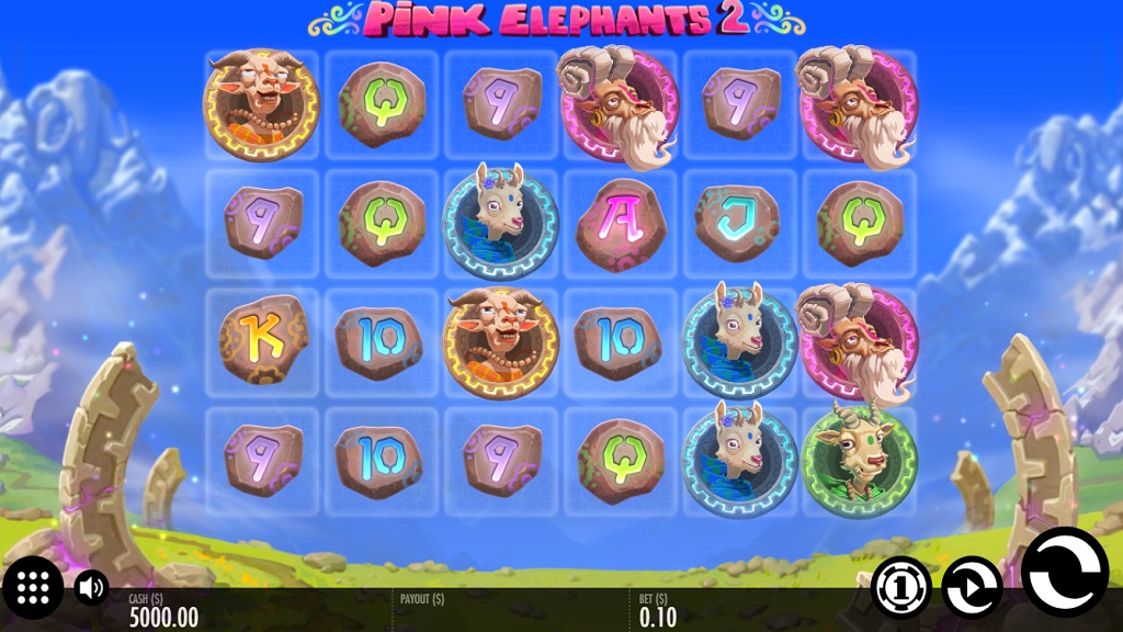 Screenshot of Pink Elephants 2 slot from Thunderkick