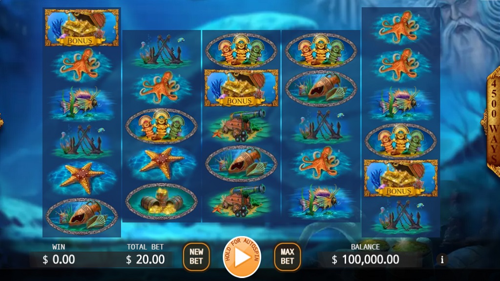 Screenshot of Poseidon's Treasure slot from Ka Gaming