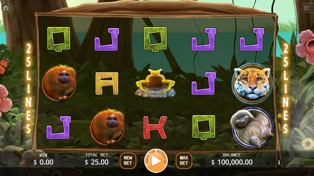 Screenshot of Primeval Rainforest slot from Ka Gaming