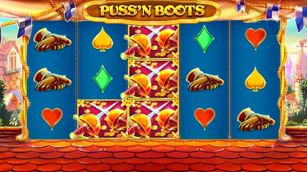Screenshot of Puss N Boots slot from Red Tiger Gaming