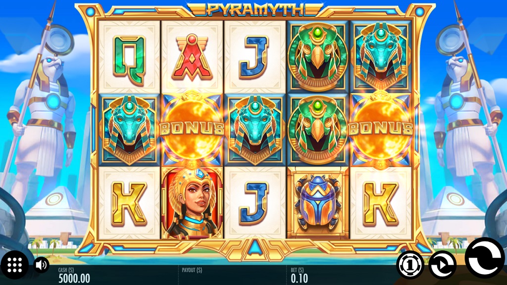 Screenshot of Pyramyth slot from Thunderkick