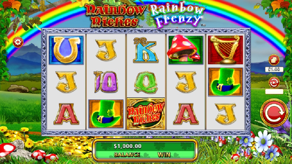 Screenshot of Rainbow Riches Rainbow Frenzy slot from SG Gaming