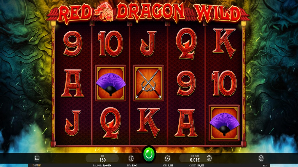 Screenshot of Red Dragon Wild slot from iSoftBet