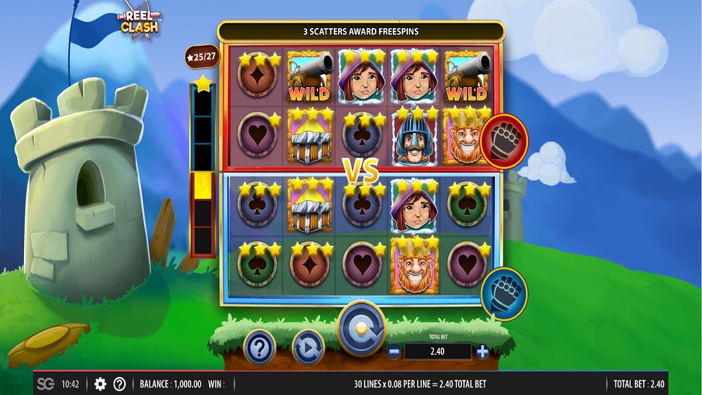 Screenshot of Reel Clash slot from SG Gaming