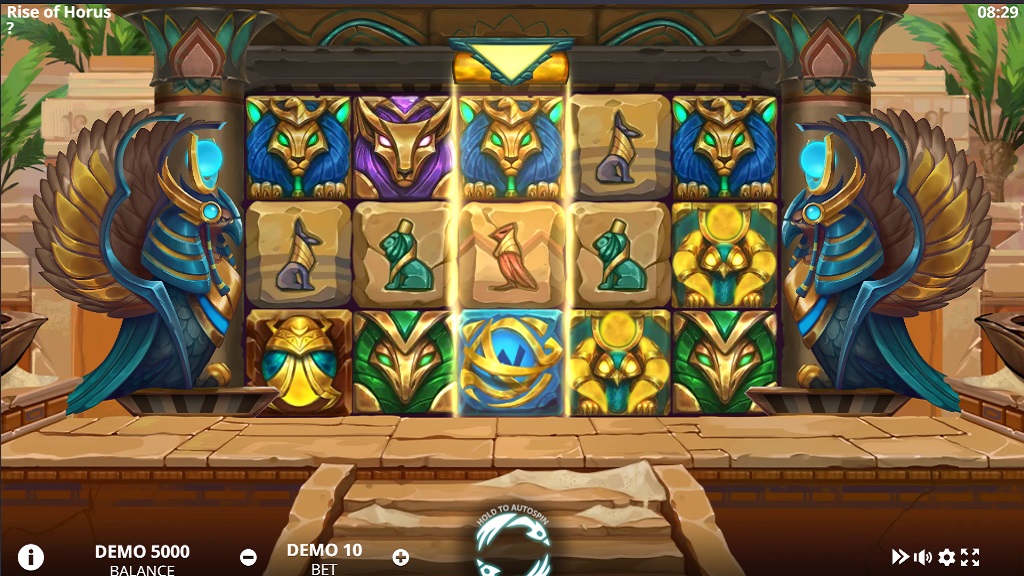 Screenshot of Rise of Horus slot from Evoplay Entertainment