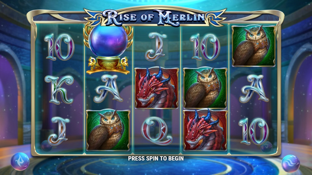 Screenshot of Rise of Merlin slot from Play’n Go