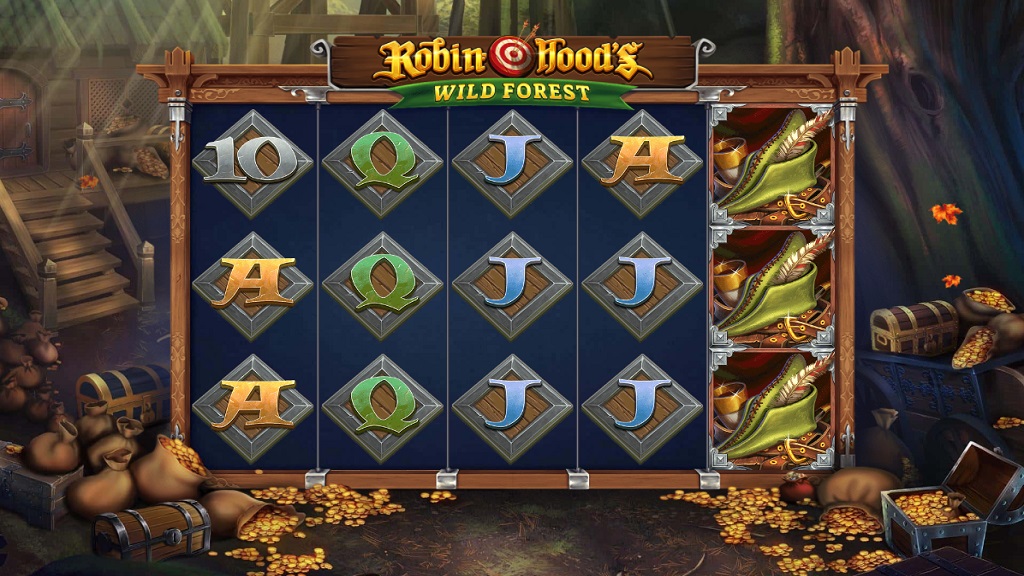 Screenshot of Robin Hood's Wild Forest slot from Red Tiger Gaming