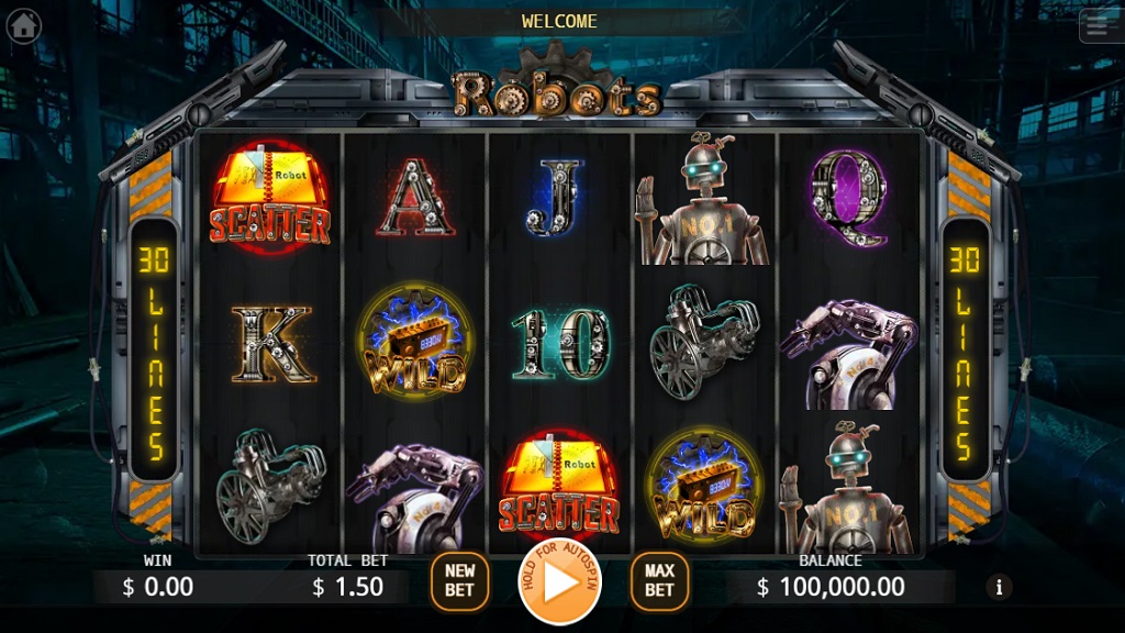 Screenshot of Robots slot from Ka Gaming
