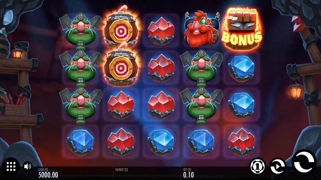 Screenshot of Rocket Fellas slot from Thunderkick