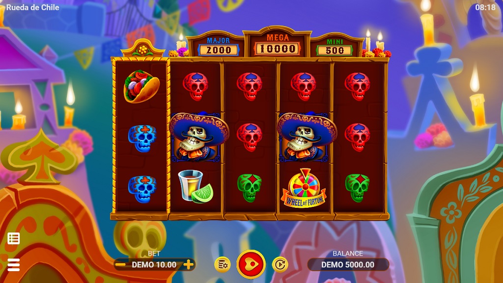 Screenshot of Rueda de Chili slot from Evoplay Entertainment