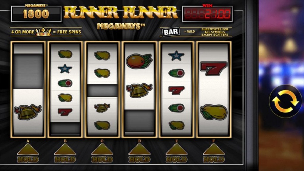 Screenshot of Runner Runner Megaways slot from StakeLogic