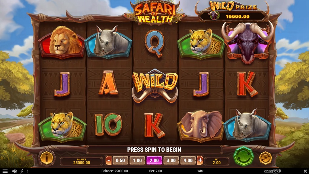 Screenshot of Safari of Wealth slot from Play’n Go