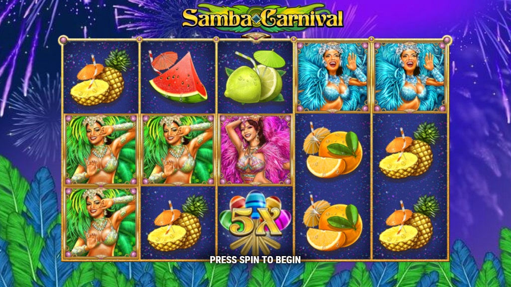 Screenshot of Samba Carnival slot from Play’n Go