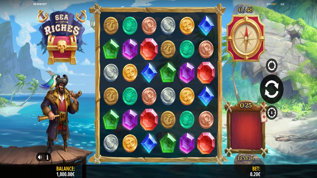 Screenshot of Sea of Riches slot from iSoftBet