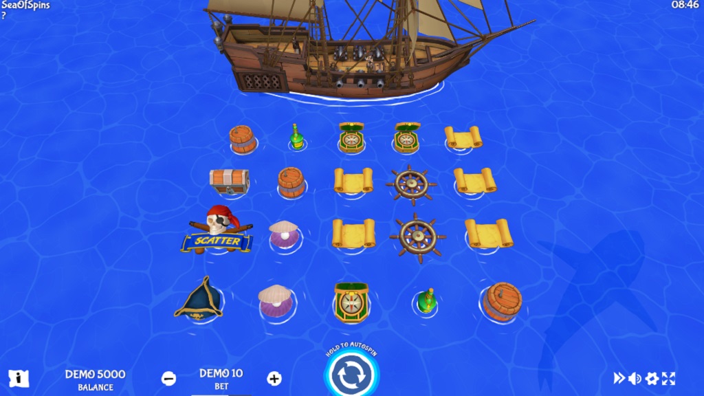 Screenshot of Sea of Spins slot from Evoplay Entertainment