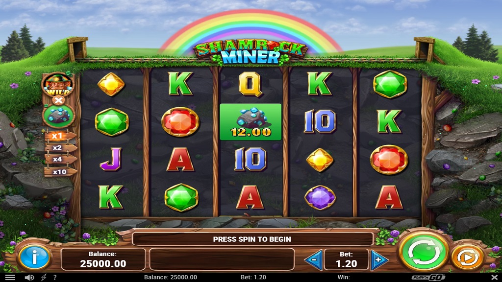 Screenshot of Shamrock Miner slot from Play’n Go