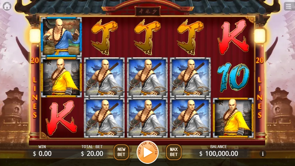 Screenshot of Shaolin Legend slot from Ka Gaming