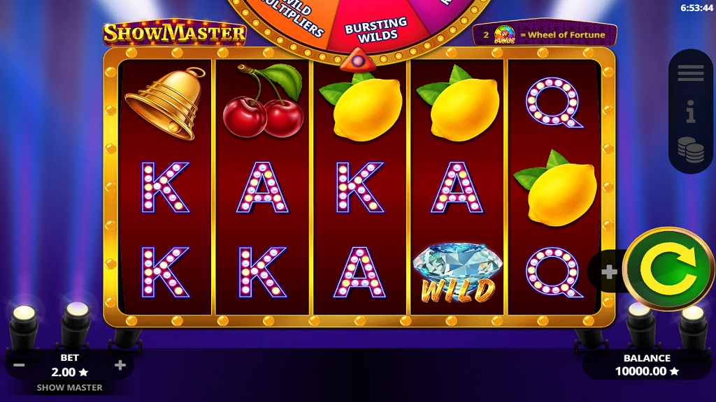 Screenshot of Show Master slot from Booming Games