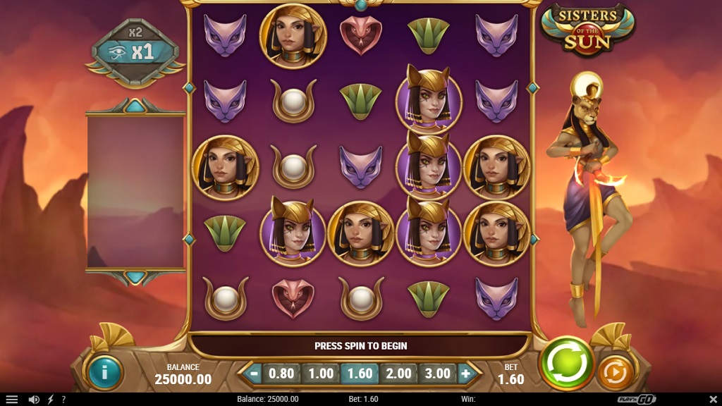 Screenshot of Sisters of the Sun slot from Play’n Go