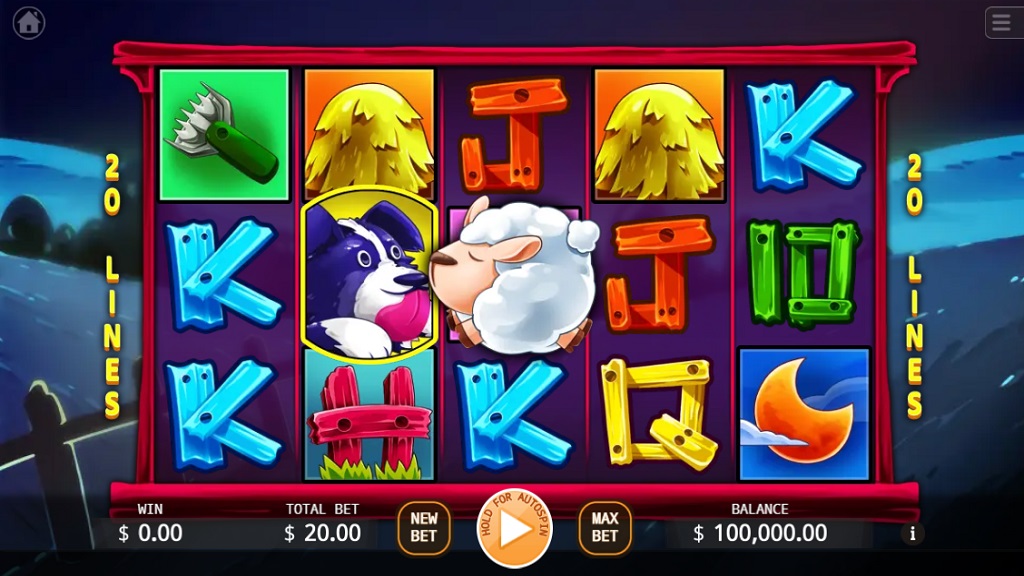 Screenshot of Sleepwalking Sheep slot from Ka Gaming