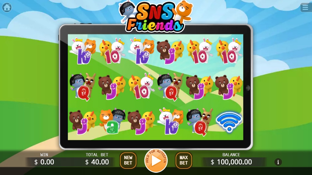 Screenshot of SNS Friends slot from Ka Gaming