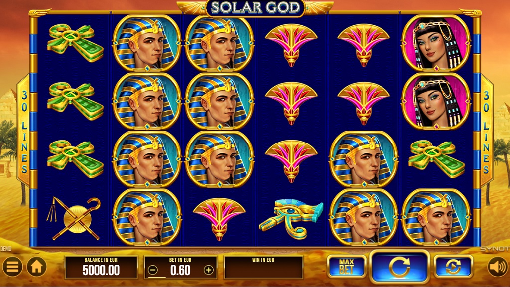 Screenshot of Solar God slot from Synot