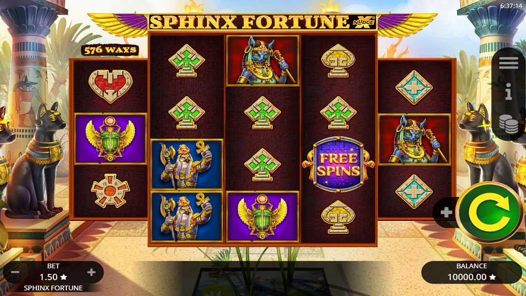 Screenshot of Sphinx Fortune slot from Booming Games