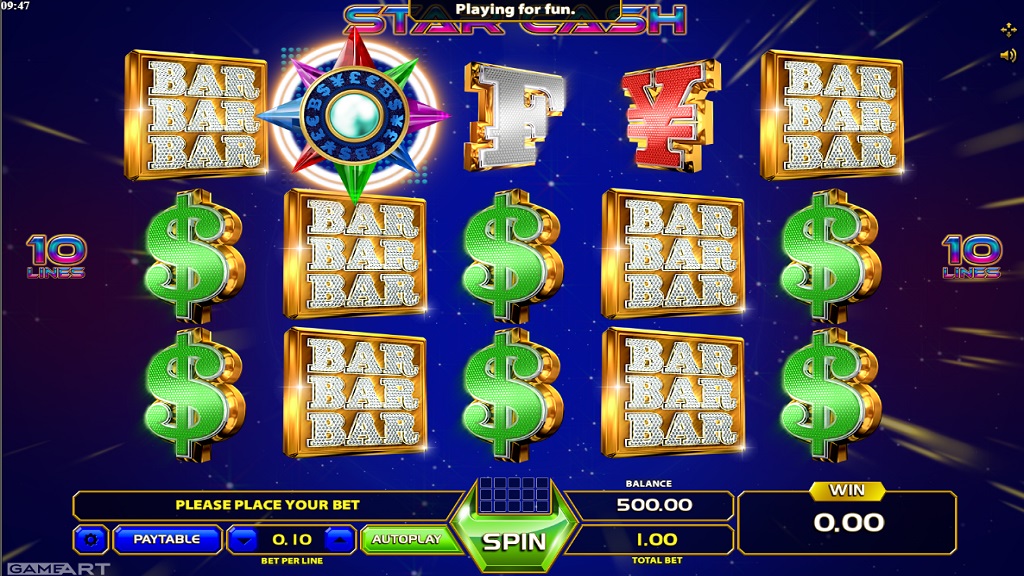 Screenshot of Star Cash slot from GameArt