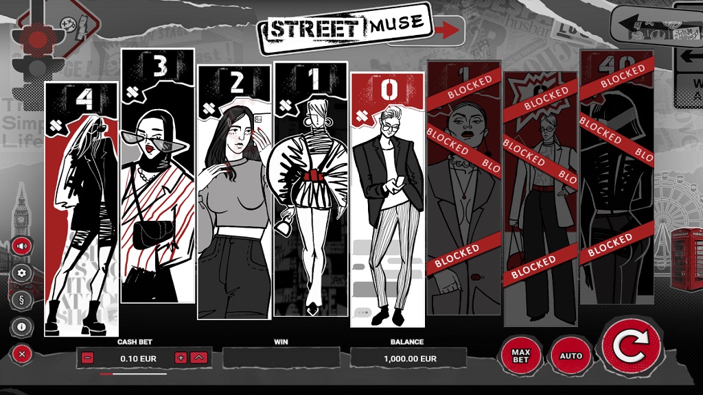 Screenshot of Street Muse slot from TrueLab Games