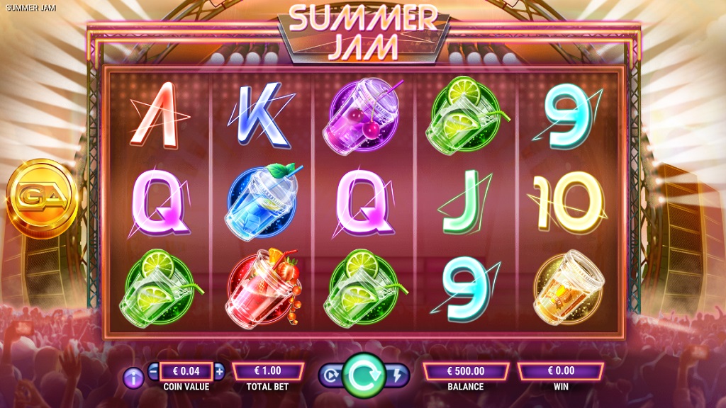 Screenshot of Summer Jam slot from GameArt