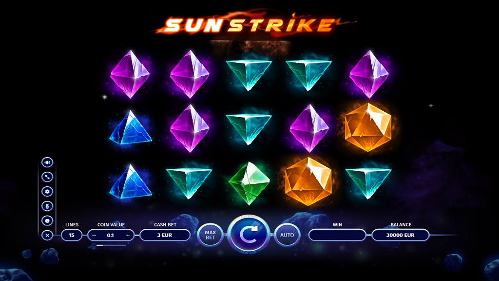 Screenshot of Sunstrike slot from TrueLab Games