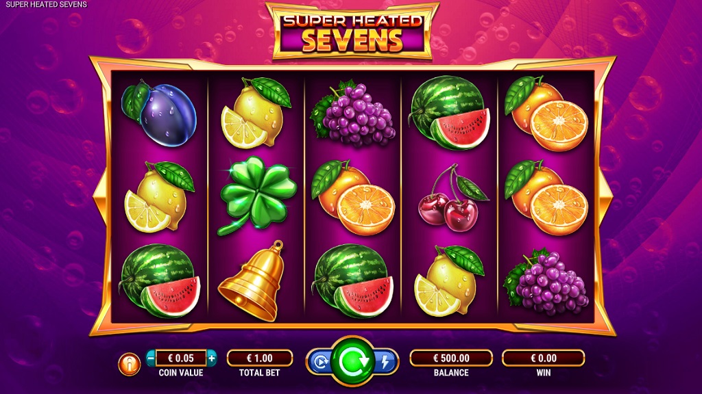 Screenshot of Super Heated Sevens slot from GameArt