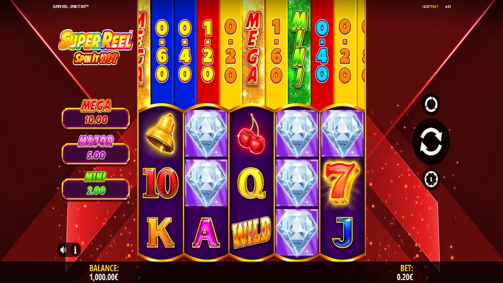Screenshot of Super Reel: Spin It Hot slot from iSoftBet