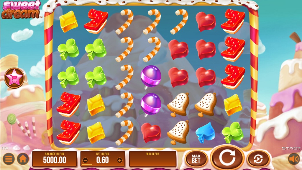 Screenshot of Sweet Dream slot from Synot