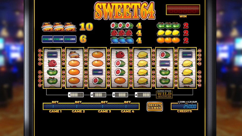 Screenshot of Sweet64 slot from StakeLogic