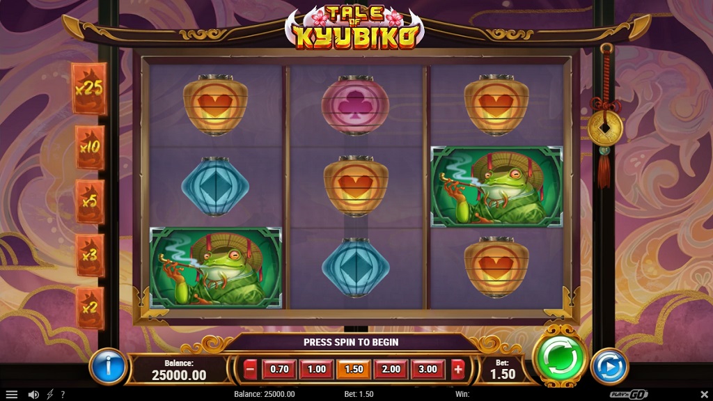 Screenshot of Tale of Kyubiko slot from Play’n Go