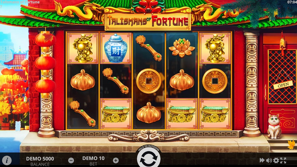 Screenshot of Talismans of Fortune slot from Evoplay Entertainment