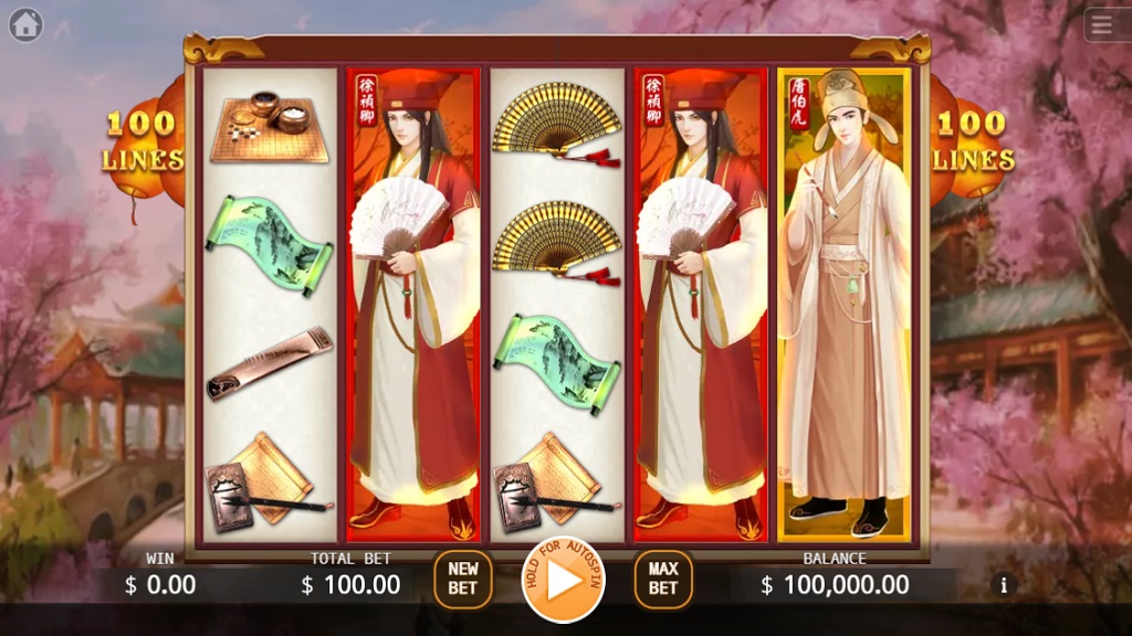 Screenshot of The Four Scholars slot from Ka Gaming