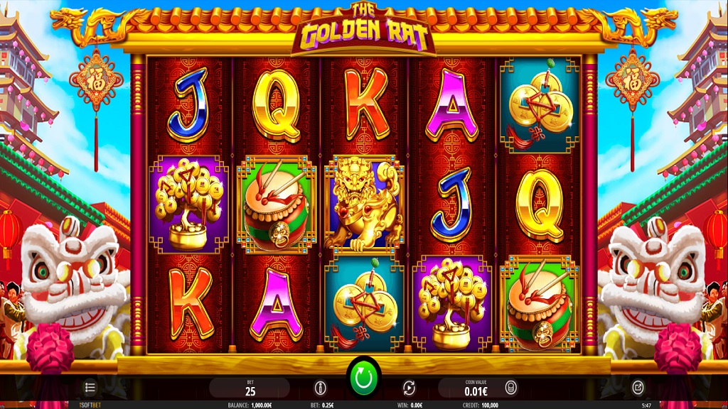 Screenshot of The Golden Rat slot from iSoftBet