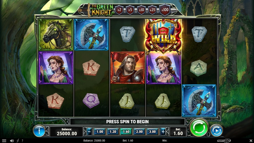 Screenshot of The Green Knight slot from Play’n Go