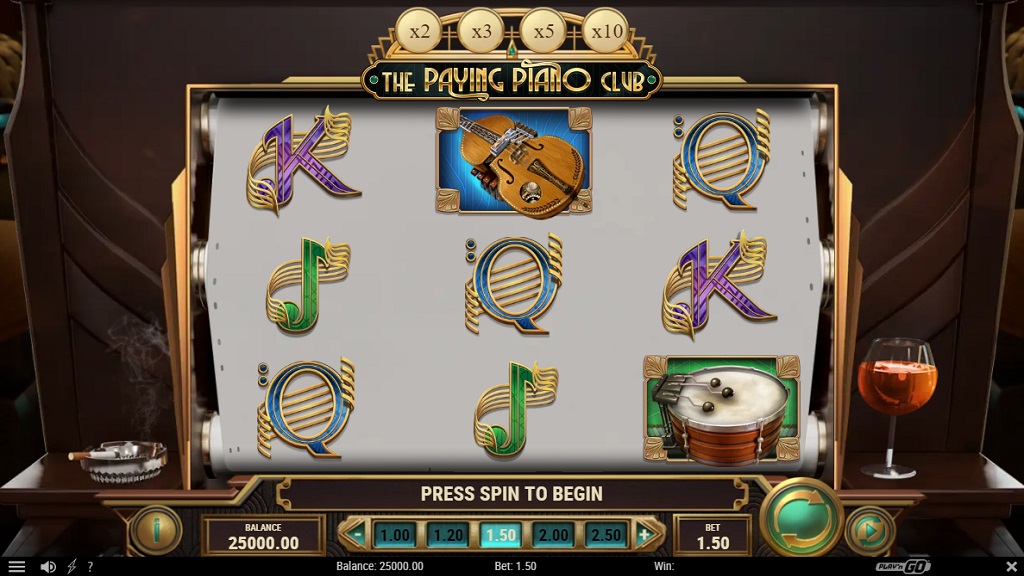 Screenshot of The Paying Piano Club slot from Play’n Go