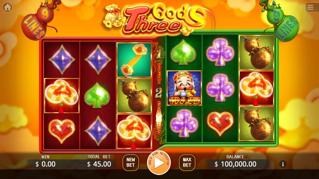 Screenshot of Three Gods slot from Ka Gaming