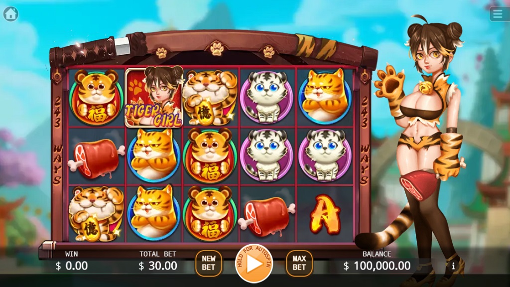 Screenshot of Tiger Girl slot from Ka Gaming