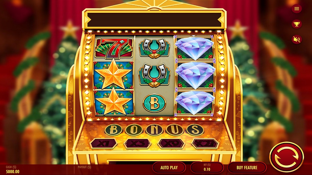 Screenshot of Triple Christmas Gold slot from Thunderkick