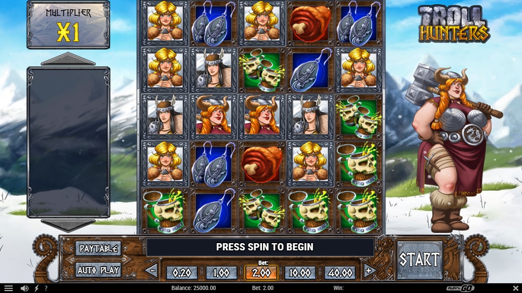 Screenshot of Troll Hunters slot from Play’n Go