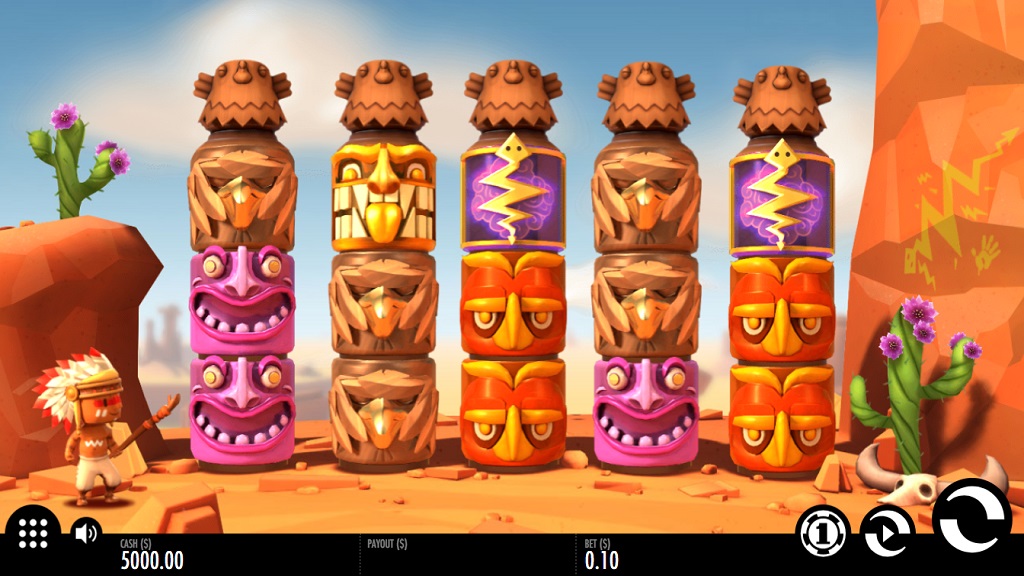 Screenshot of Turning Totems slot from Thunderkick