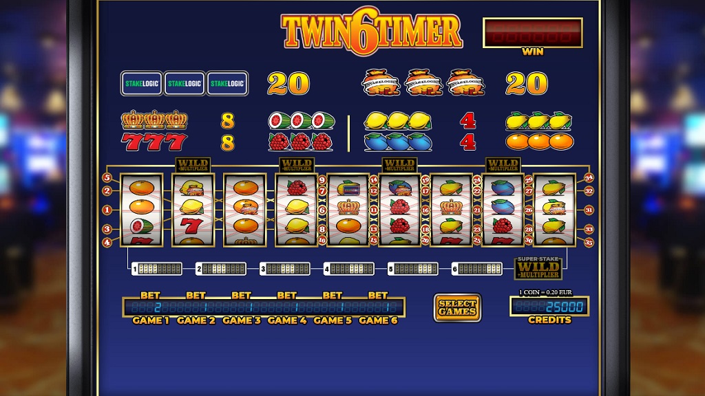 Screenshot of Twin6Timer slot from StakeLogic